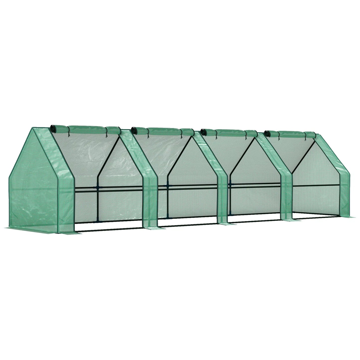 Portable Mini Greenhouse Tunnel, Growing Tent, w/ Zippered Doors, Green Greenhouses at Gallery Canada