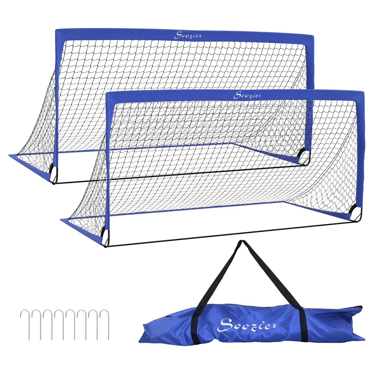 6' x 3' Soccer Nets, Portable Goal with Carry Bag Football at Gallery Canada