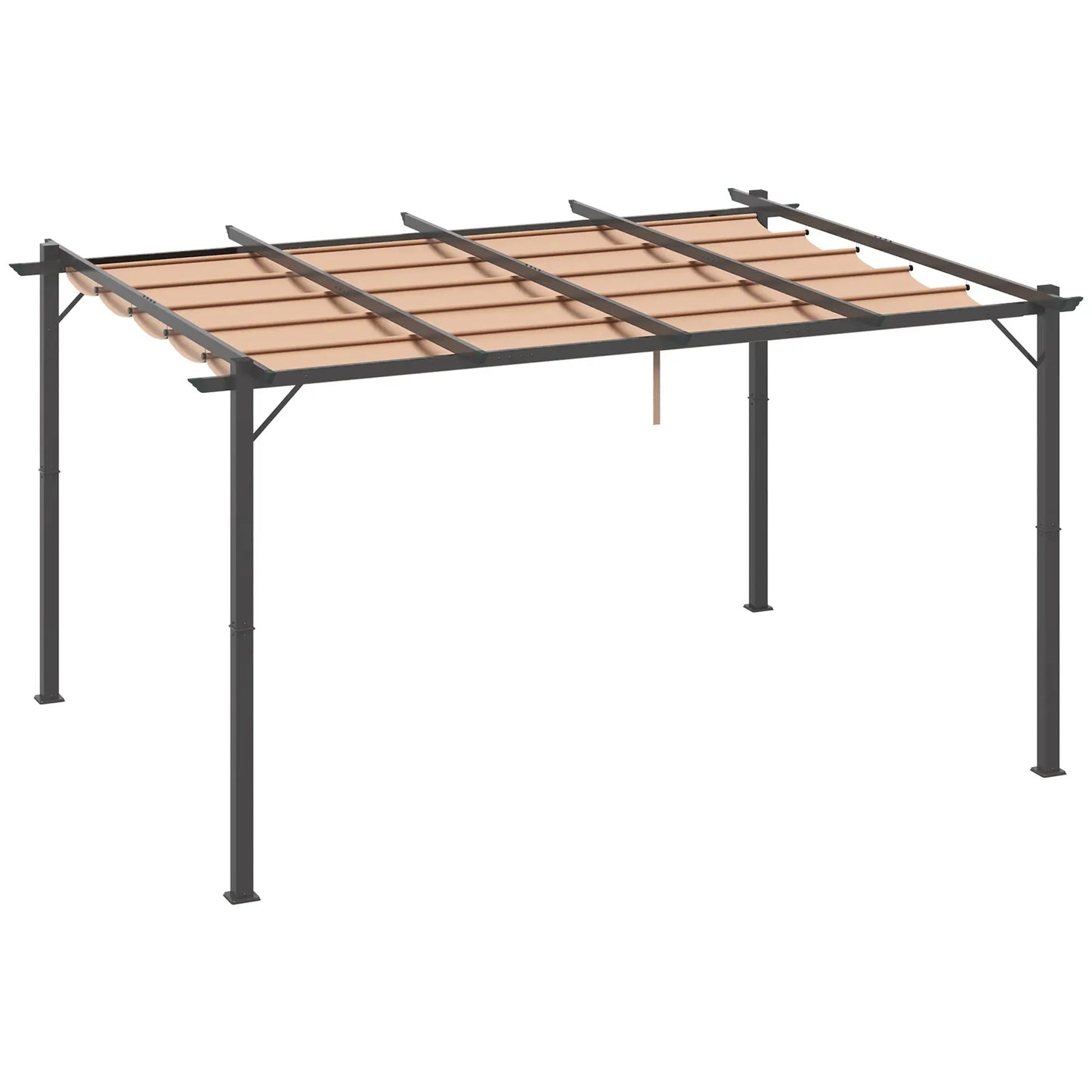 10' x 13' Aluminum Pergola, Outdoor Gazebo, Garden Canopy, Black Pergolas at Gallery Canada