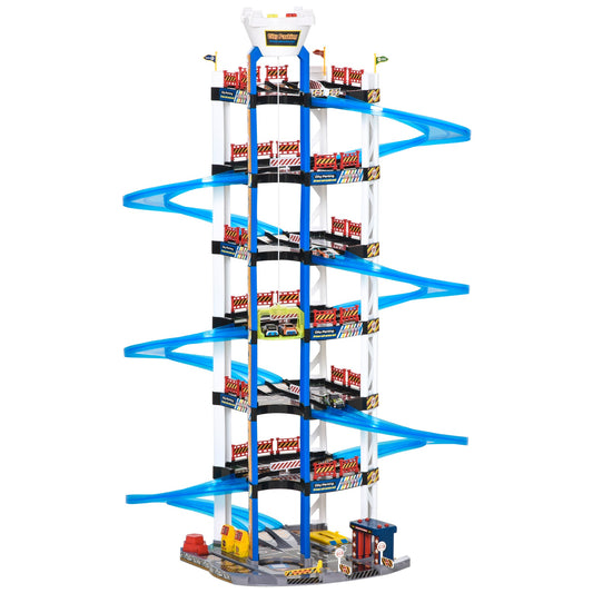 7-Level Car Parking Garage Toy Dual Race Tracks Car Ramp Set Toddler Car Games w/ Electric Elevator Wash, Gas, Ejector &; Car Repair Station Metal Cars for 3-6 Years Old at Gallery Canada