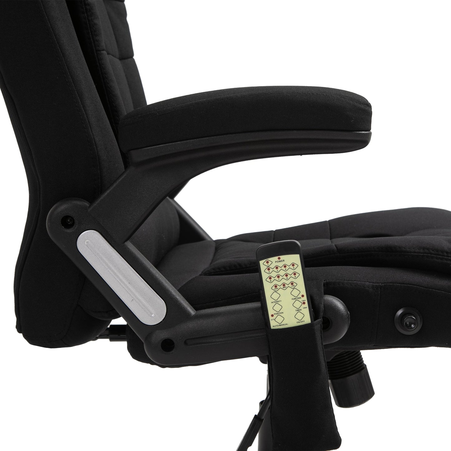 6 Point Vibrating Massage Office Chair High Back Executive Chair with Reclining Back, Swivel Wheels, Black at Gallery Canada