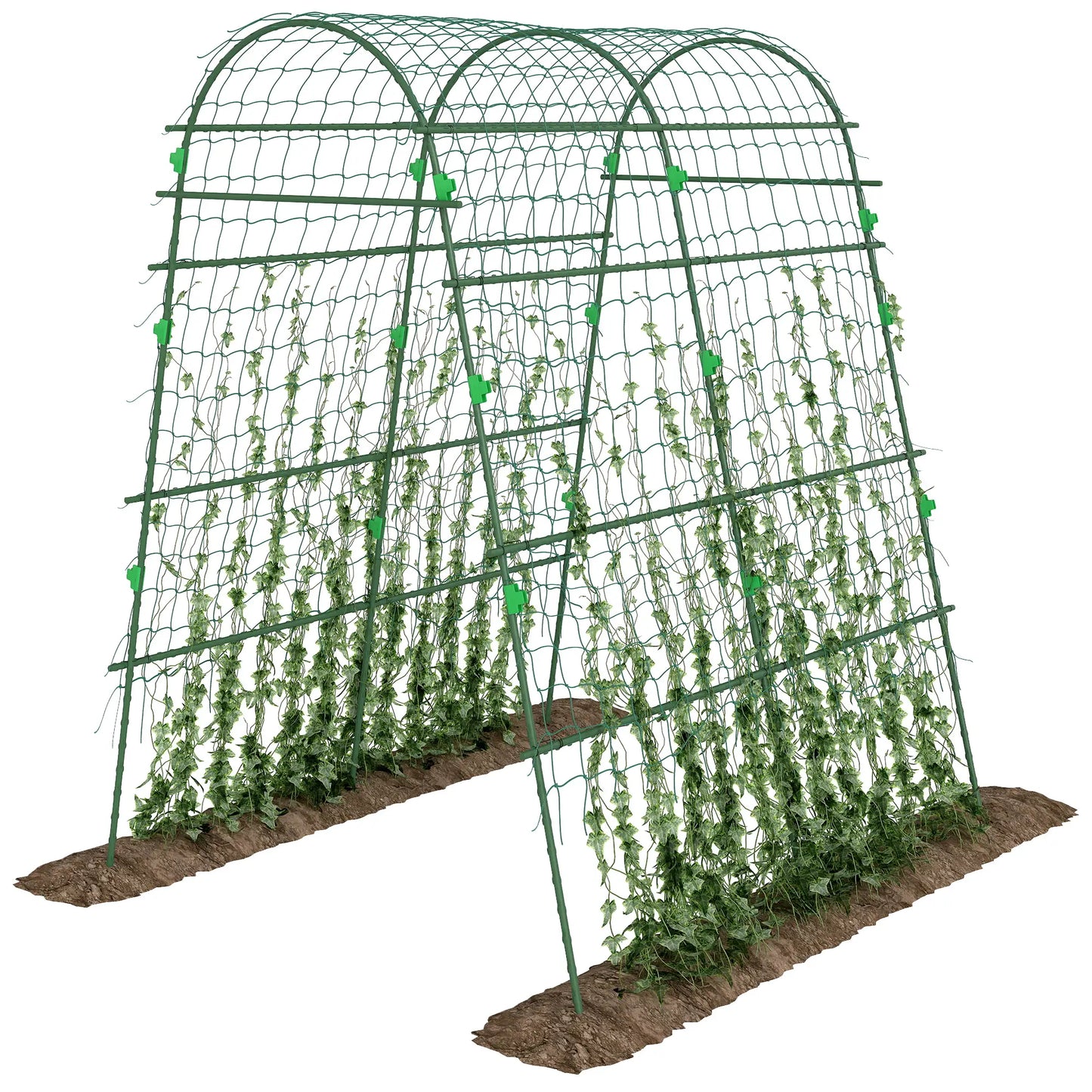 Arched Garden Trellis, Metal Cucumber Plant Support, 57" x 66" x 81" Plant Stands at Gallery Canada