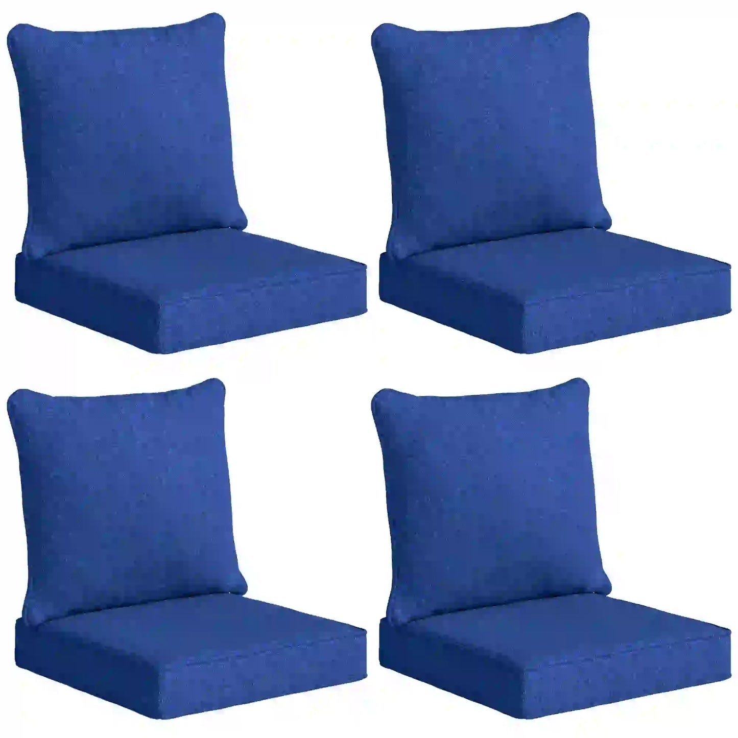 Outdoor Chair Cushions Set Of 4, 24" x 24", Navy Blue Patio Chair Cushions at Gallery Canada