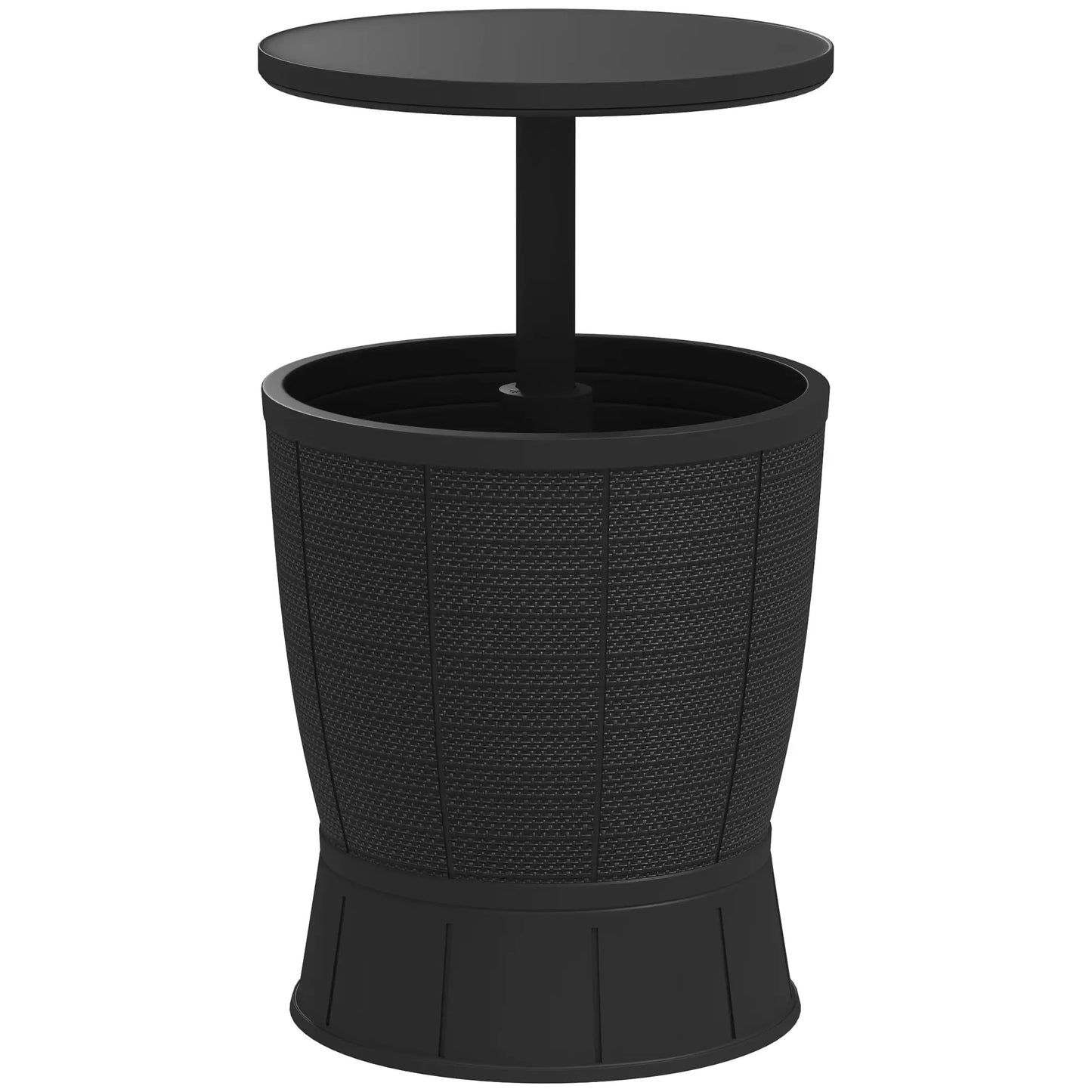 11 Gallon Patio Cooler Side Table, Adjustable Top, Drainage Plug, Black Patio Side Tables at Gallery Canada