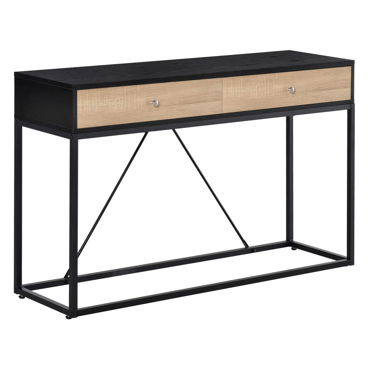 Console Table with 2 Drawers, Steel Frame, Black Console Tables at Gallery Canada