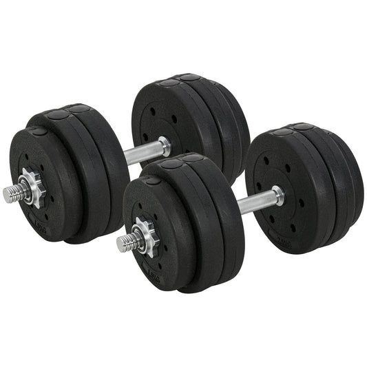 66lbs Adjustable Dumbbells Weight Set Dumbbell Hand Weight Barbell for Body Fitness Lifting Training for Home Office Gym Black - Gallery Canada