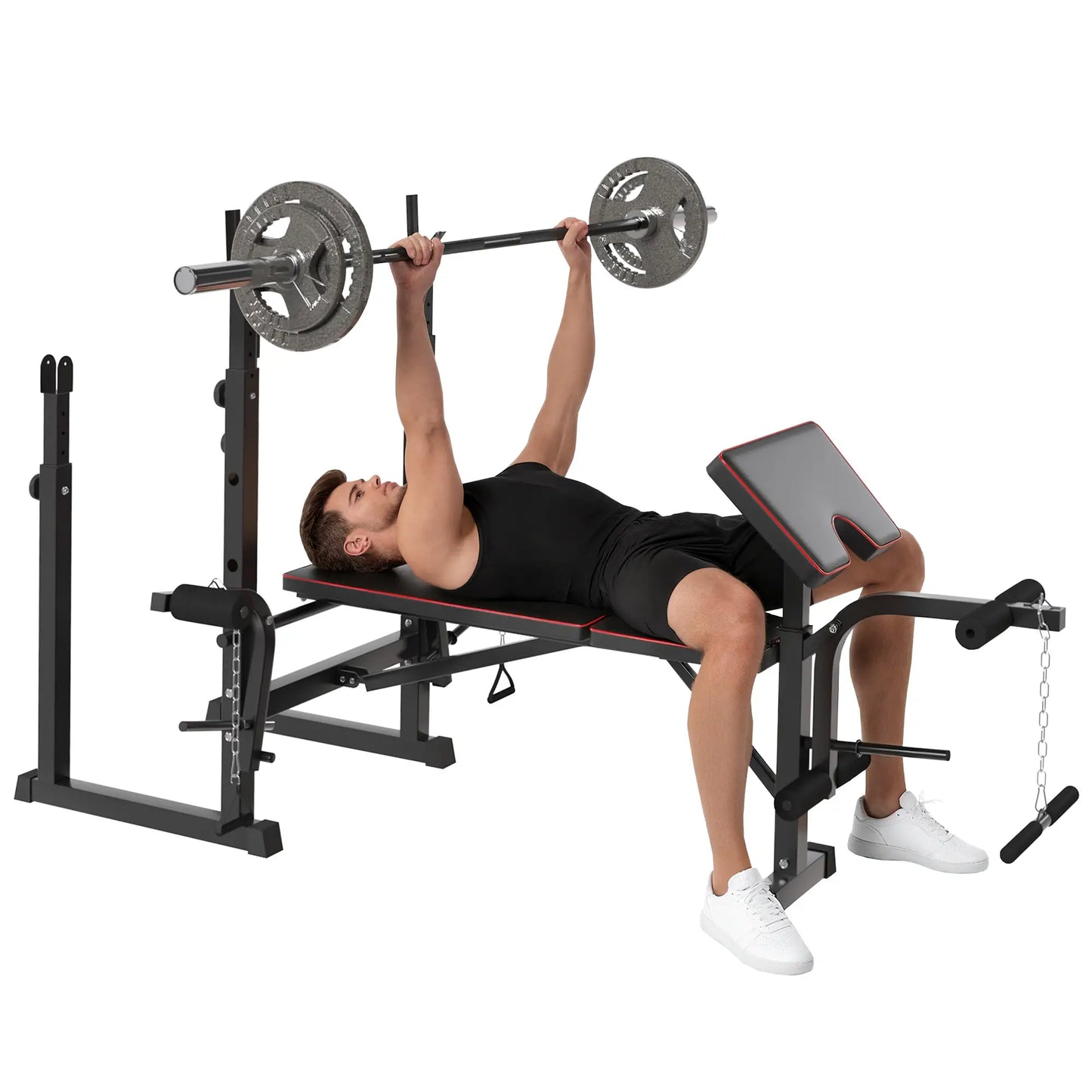 Weight Bench with Barbell Rack, Preacher Curl, Leg Curl Machine Weight Benches at Gallery Canada