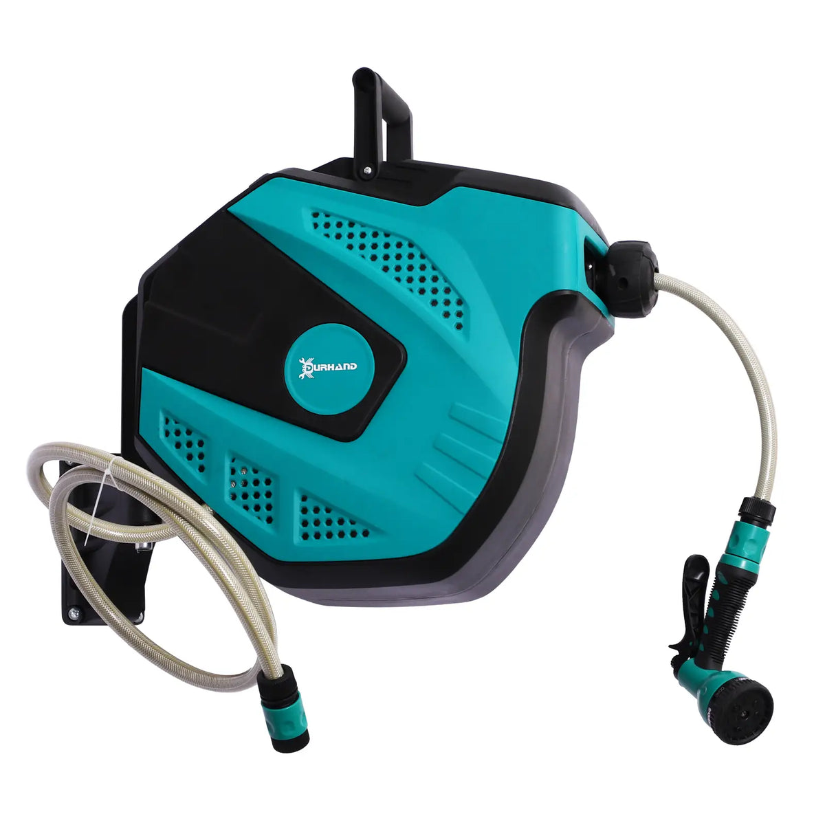 Retractable Garden Hose Reel 1/2" x 49 Ft, Wall Mounted, 7 Pattern Nozzle Garden Accessories at Gallery Canada