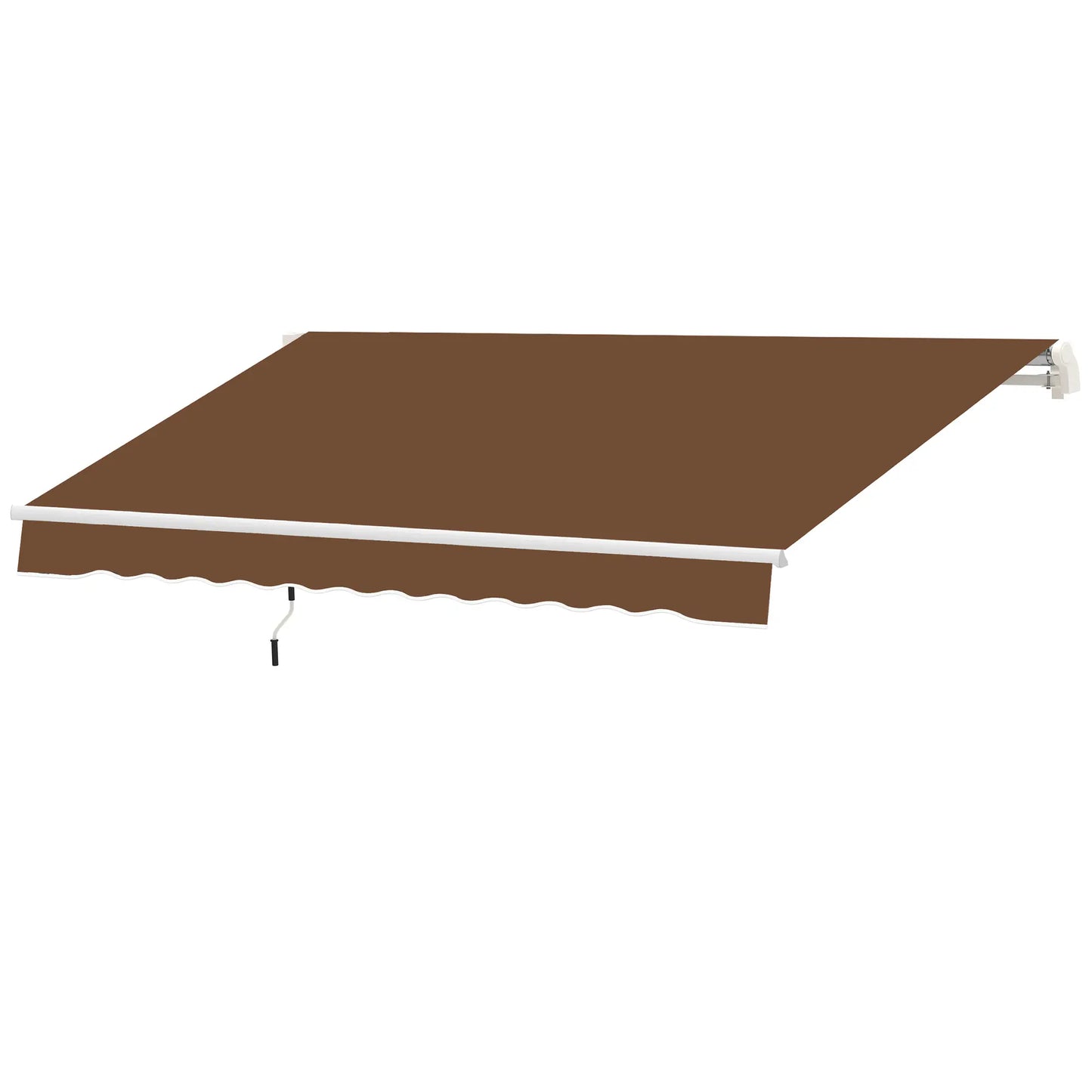 10' x 8' Manual Retractable Awning, Aluminum Frame, UV Protection, Coffee Window Awnings at Gallery Canada