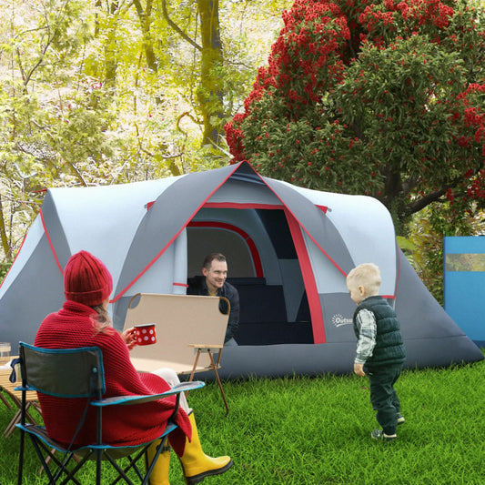 5-6 Person Family Tent, Outdoor Camping Tent, Grey Camping Tents Grey at Gallery Canada