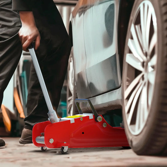 Hydraulic Racing Floor Jack, 3.1"-15" Lifting Range, 2.5 Ton, Red Automotive Red, Grey at Gallery Canada