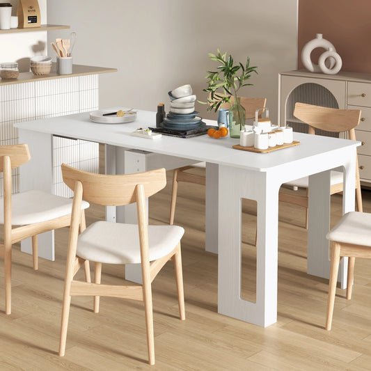 Extendable Dining Table, Expandable Kitchen Table, Seats 6, White Bar Tables & Dining Tables White at Gallery Canada
