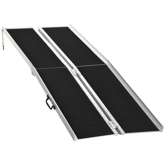 8ft Wheelchair Ramp Scooter Mobility Non-Skid Layering Portable Foldable Aluminium - Gallery Canada