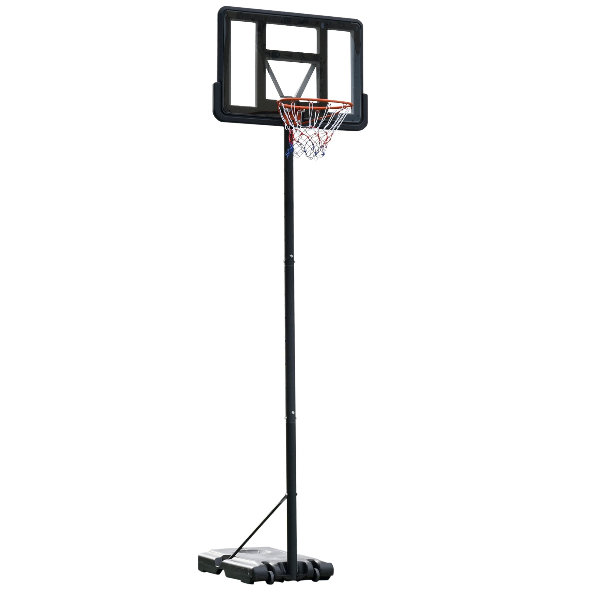 5ft-10ft Height Adjustable Basketball Hoop Stand, Portable Basketball System with Wheels and 45" Backboard for Youth Junior at Gallery Canada