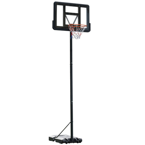 5ft-10ft Height Adjustable Basketball Hoop Stand, Portable Basketball System with Wheels and 45