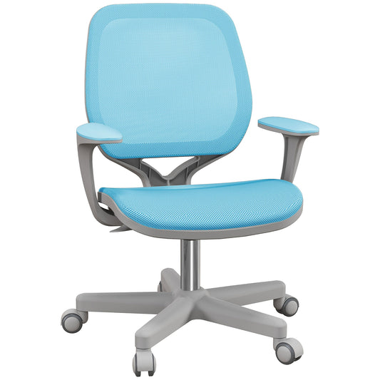 Office Chair, Small Computer Desk Chair with Mesh Back, Swivel Security Castors, Arm, Blue - Gallery Canada