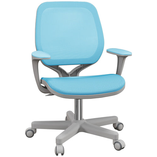 Office Chair, Small Computer Desk Chair with Mesh Back, Swivel Security Castors, Arm, Blue