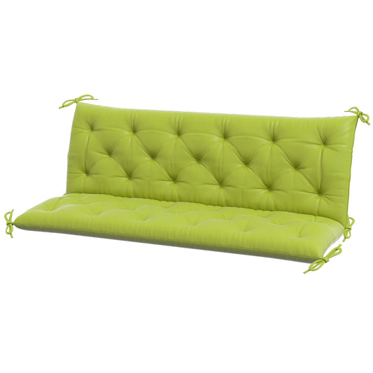 3-Seater Outdoor Bench Swing Chair Replacement Cushions for Patio Garden, Light Green - Gallery Canada