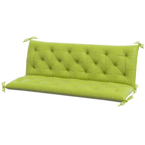 3-Seater Outdoor Bench Swing Chair Replacement Cushions for Patio Garden, Light Green