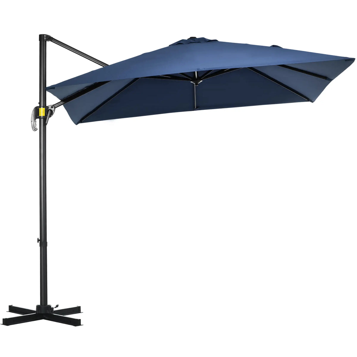8' x 8' Square Patio Umbrella, 360° Rotation, Aluminum Cantilever, Dark Blue Cantilever Umbrellas at Gallery Canada