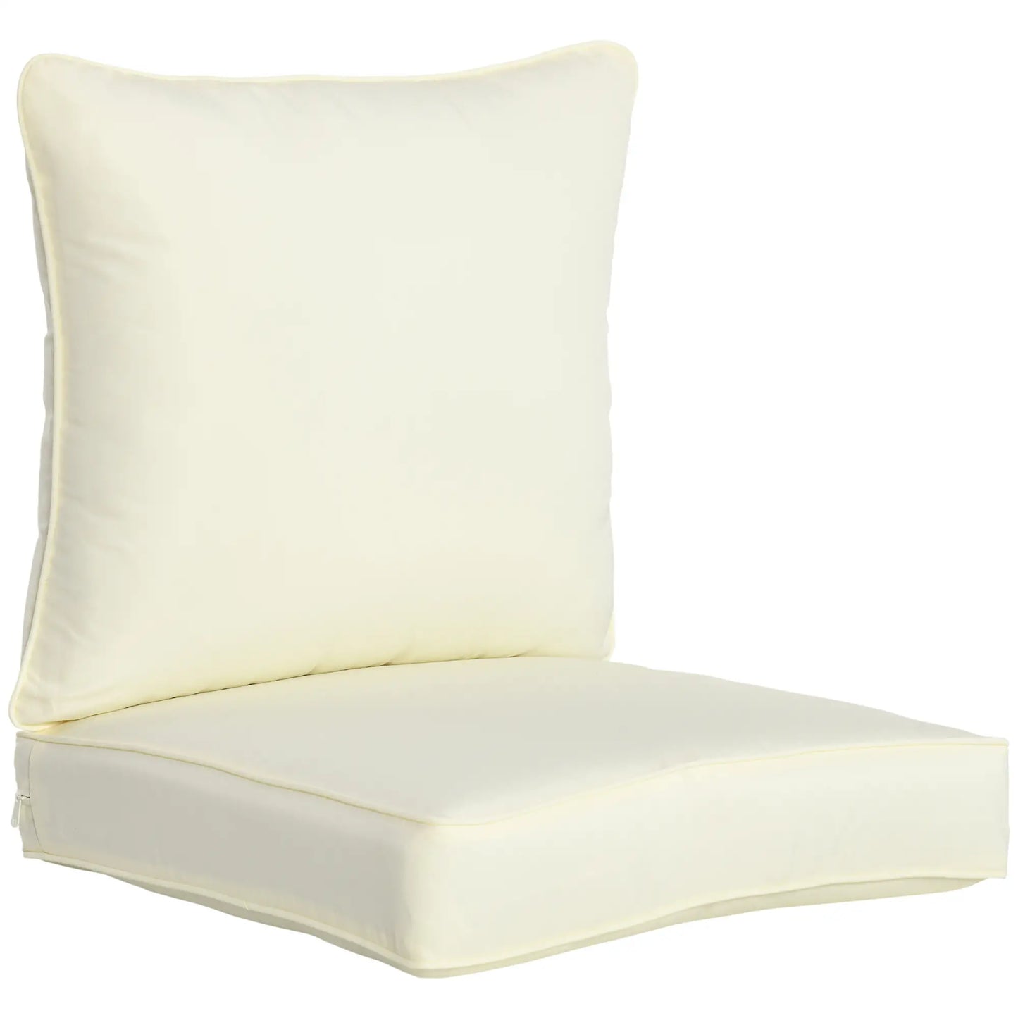 Patio Chair Cushions, Thick Deep Seat with Back Cushion, Cream White Patio Chair Cushions at Gallery Canada