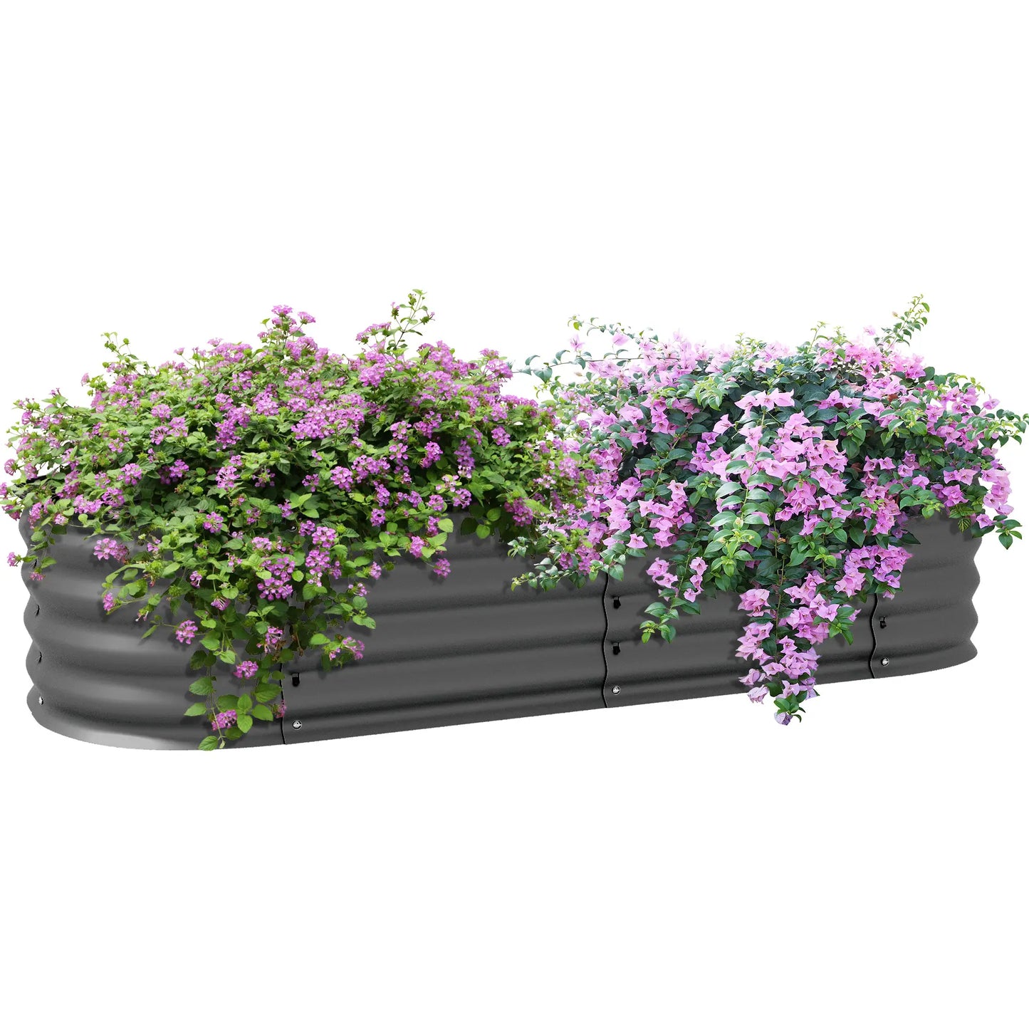 4.9 x 2 x 1ft Galvanized Raised Garden Bed, Metal Planter Box, Dark Grey Raised Garden Beds at Gallery Canada