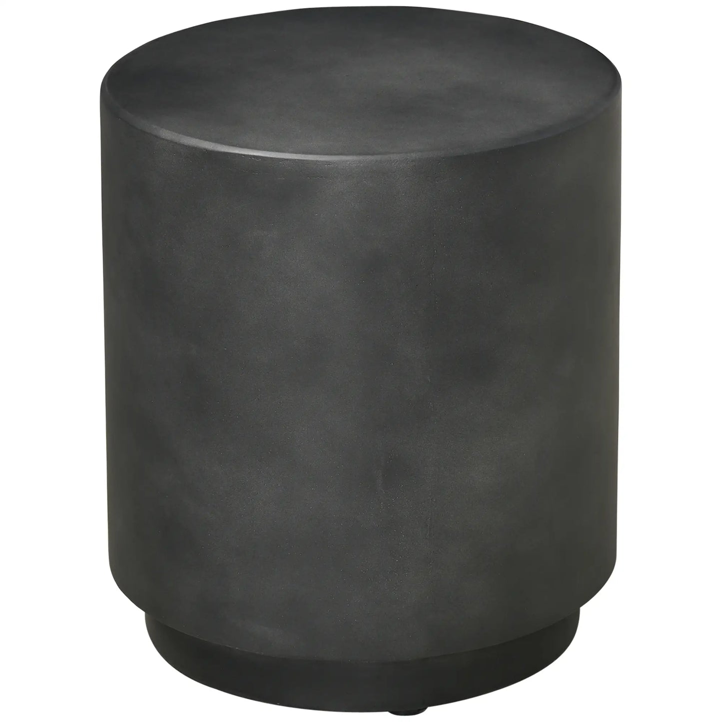 Terrazzo Finish Side Table, 17" Round, Charcoal Grey