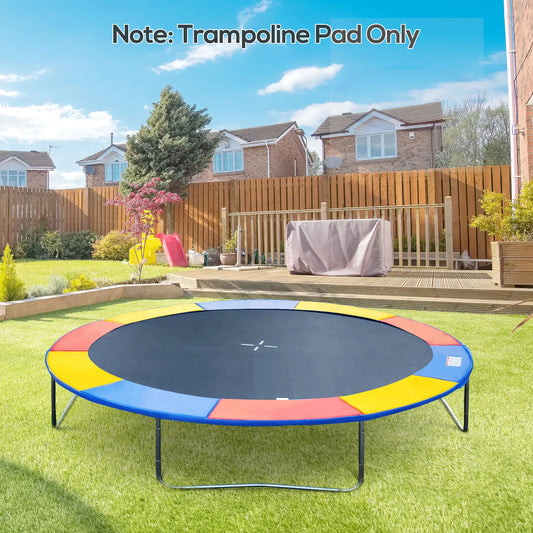 Tapis de trampoline 8ft, Couverture de sécurité à ressorts 96", Mousse EPE, Coloré