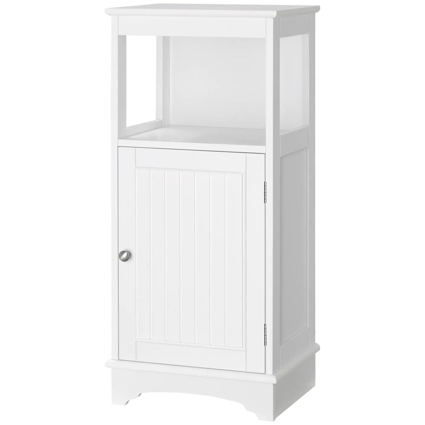 Modern Bathroom Floor Cabinet, Open Shelf, Freestanding Storage, White Bathroom Cabinets at Gallery Canada