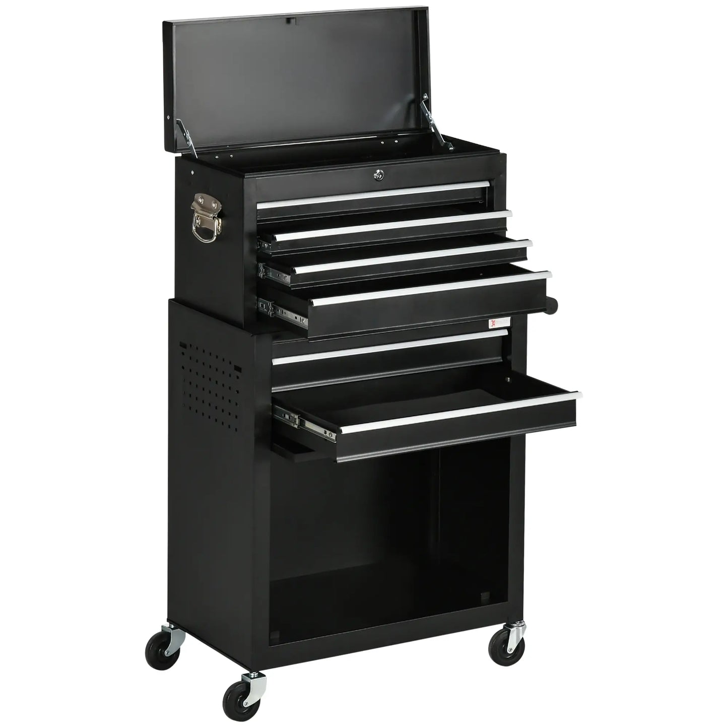6-Drawer Tool Chest, 4 Wheels, Lockable Rolling Storage Cabinet, Black Tool Organizers at Gallery Canada