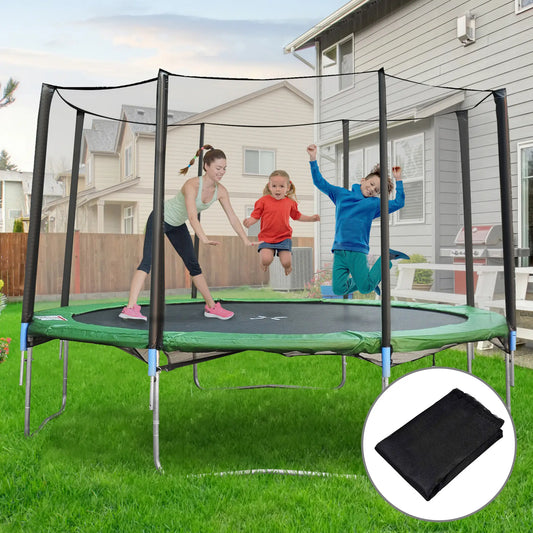 12' Round Trampoline Enclosure, Safety Net Fence Replacement Trampolines Black at Gallery Canada