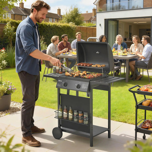 2-Burner Propane Gas Grill, 18000 BTU, Black Propane Gas Grills Black at Gallery Canada