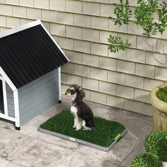 Artificial Grass Dog Pee Pad, 26" x 16", Green Elevated Dog Beds Green at Gallery Canada