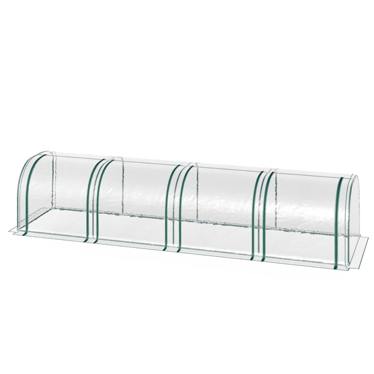 13' x 3' x 2.5' Mini Tunnel Greenhouse, 4 Zipped Doors, Clear Mini Greenhouses at Gallery Canada