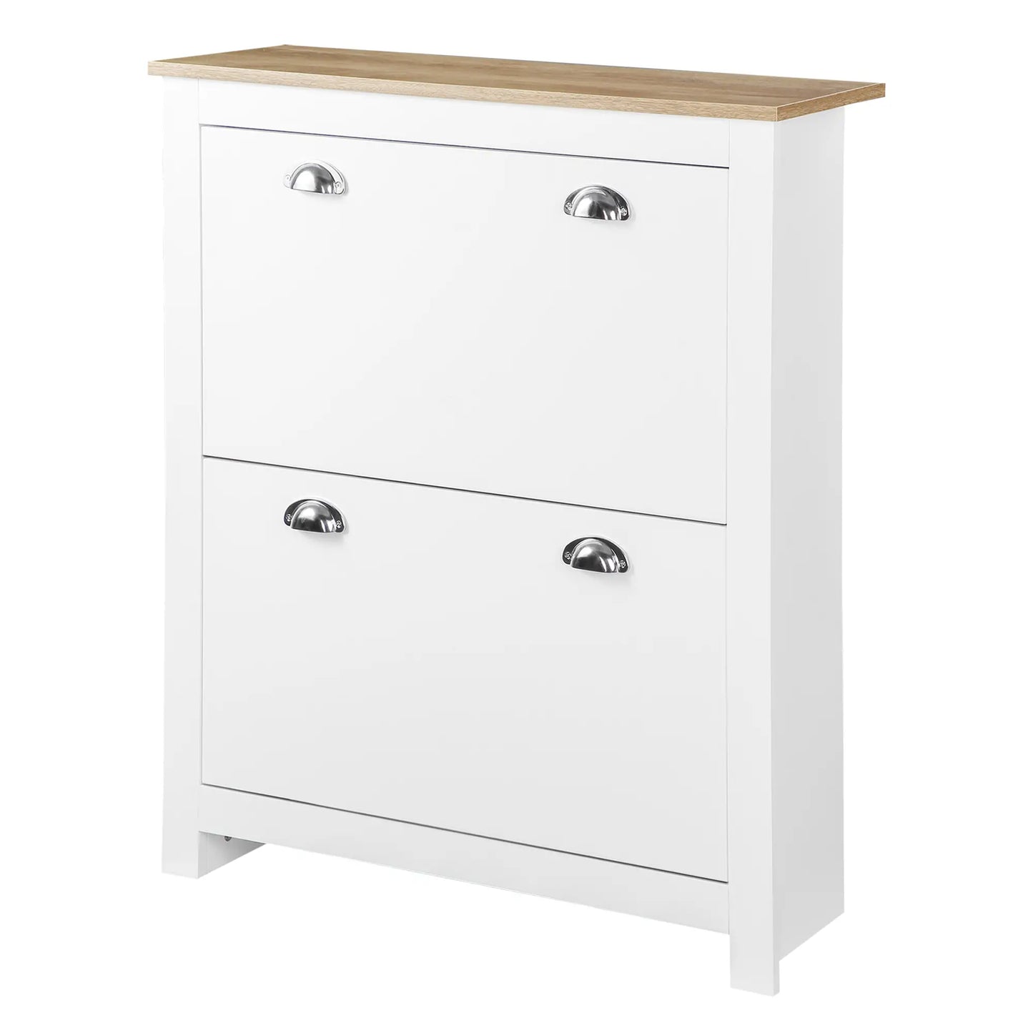 Entryway Shoe Cabinet, 2 Flip Drawers, Adjustable Shelves, 12 Pair, White Shoe Storage Cabinets & Racks at Gallery Canada