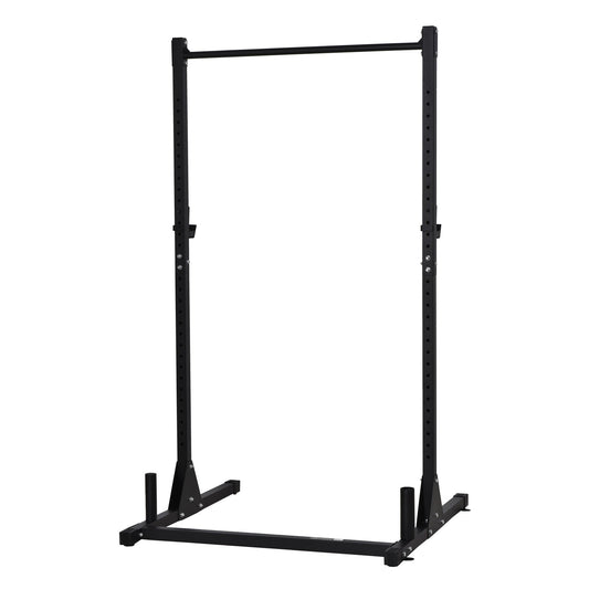 Adjustable Power Squat Rack Home Exercise Barbell Fitness Cage - Black - Gallery Canada