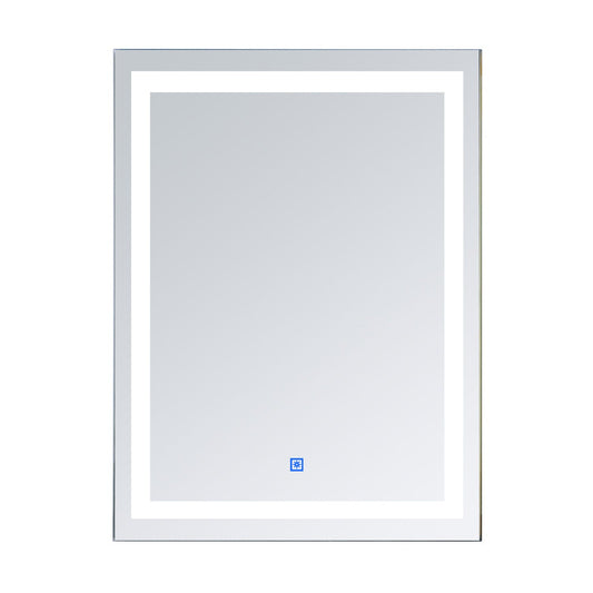 28 x 36 Inch LED Bathroom Mirror Wall Mounted Vanity Lighted Illuminated Mirror with with Touch Switch, Vertical Outline LEDs - Gallery Canada