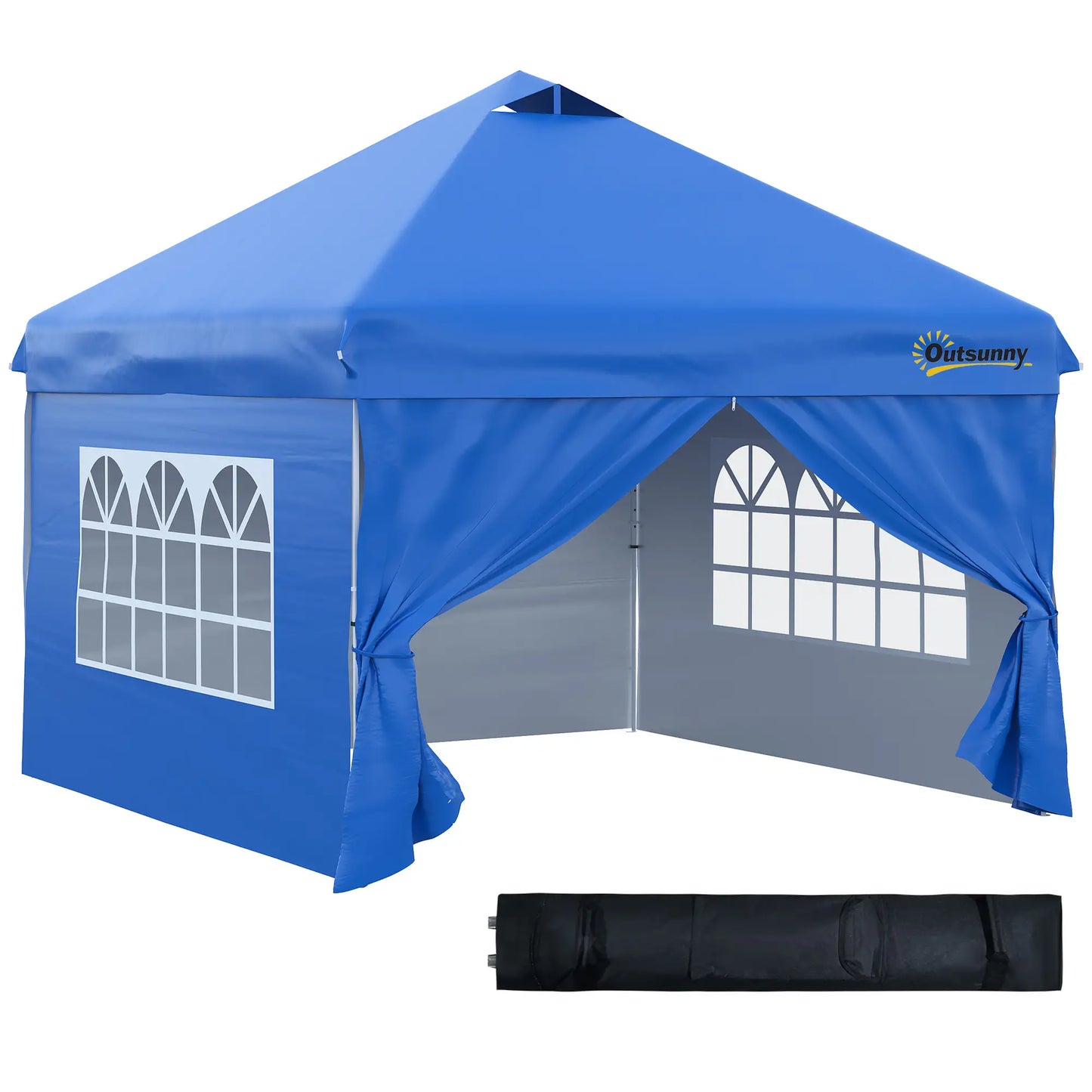 10' x 10' Pop Up Canopy Tent, Instant Sun Shelter, Blue Pop Up Canopies at Gallery Canada