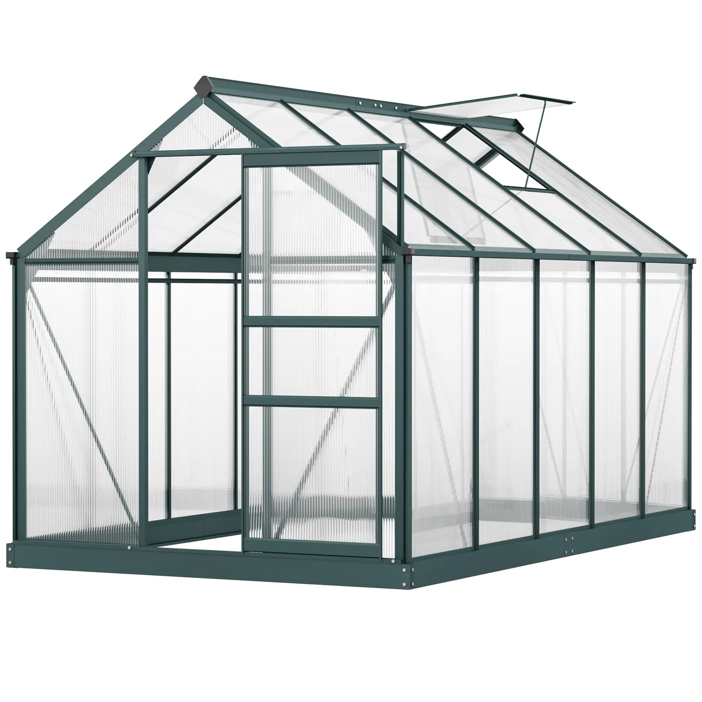 6' x 10' x 6.6' Polycarbonate Greenhouse, Walk-In Garden Kit, Green Walk In Greenhouses at Gallery Canada