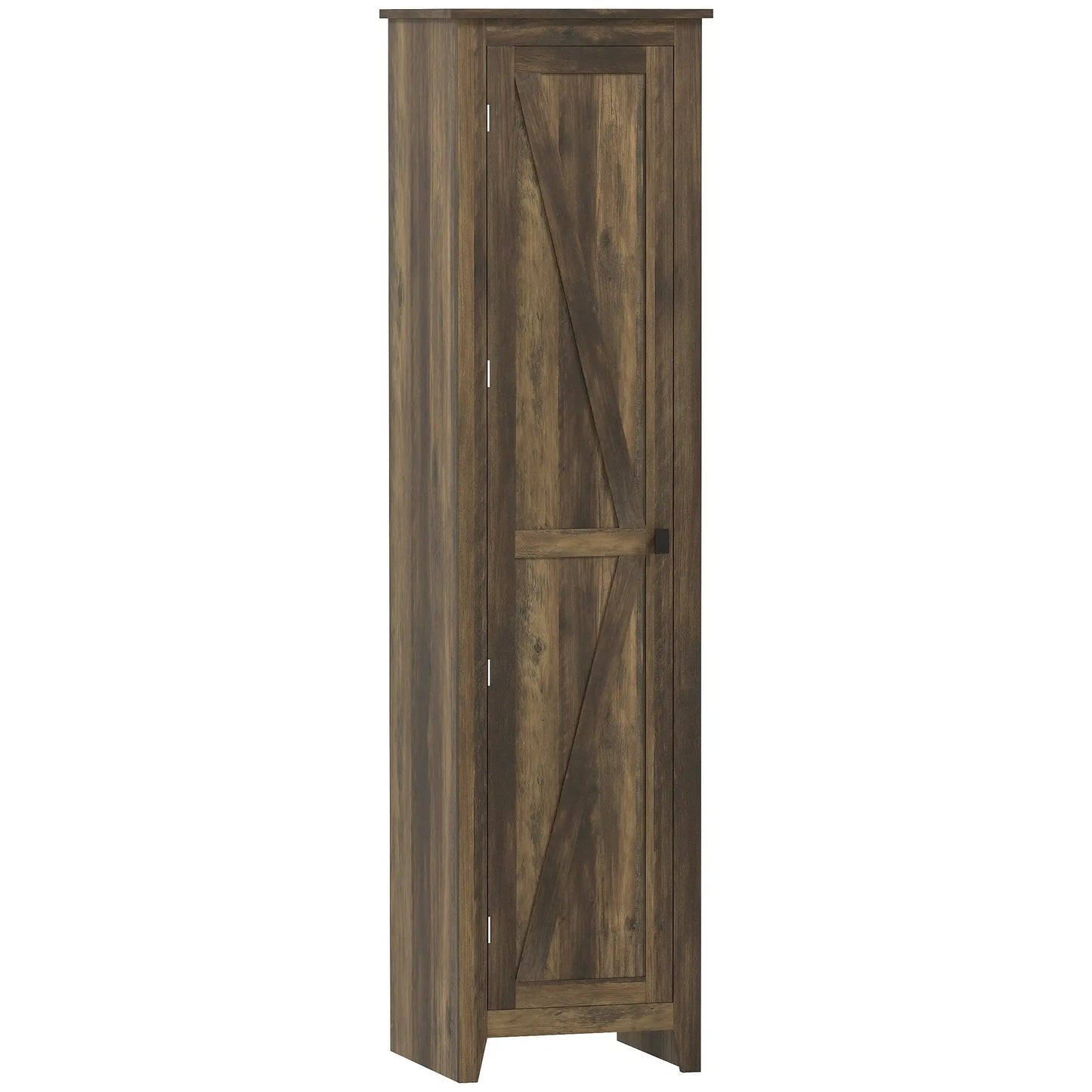 67" Farmhouse Kitchen Pantry Cabinet, Adjustable Shelves, Brown Kitchen Pantry Cabinets at Gallery Canada