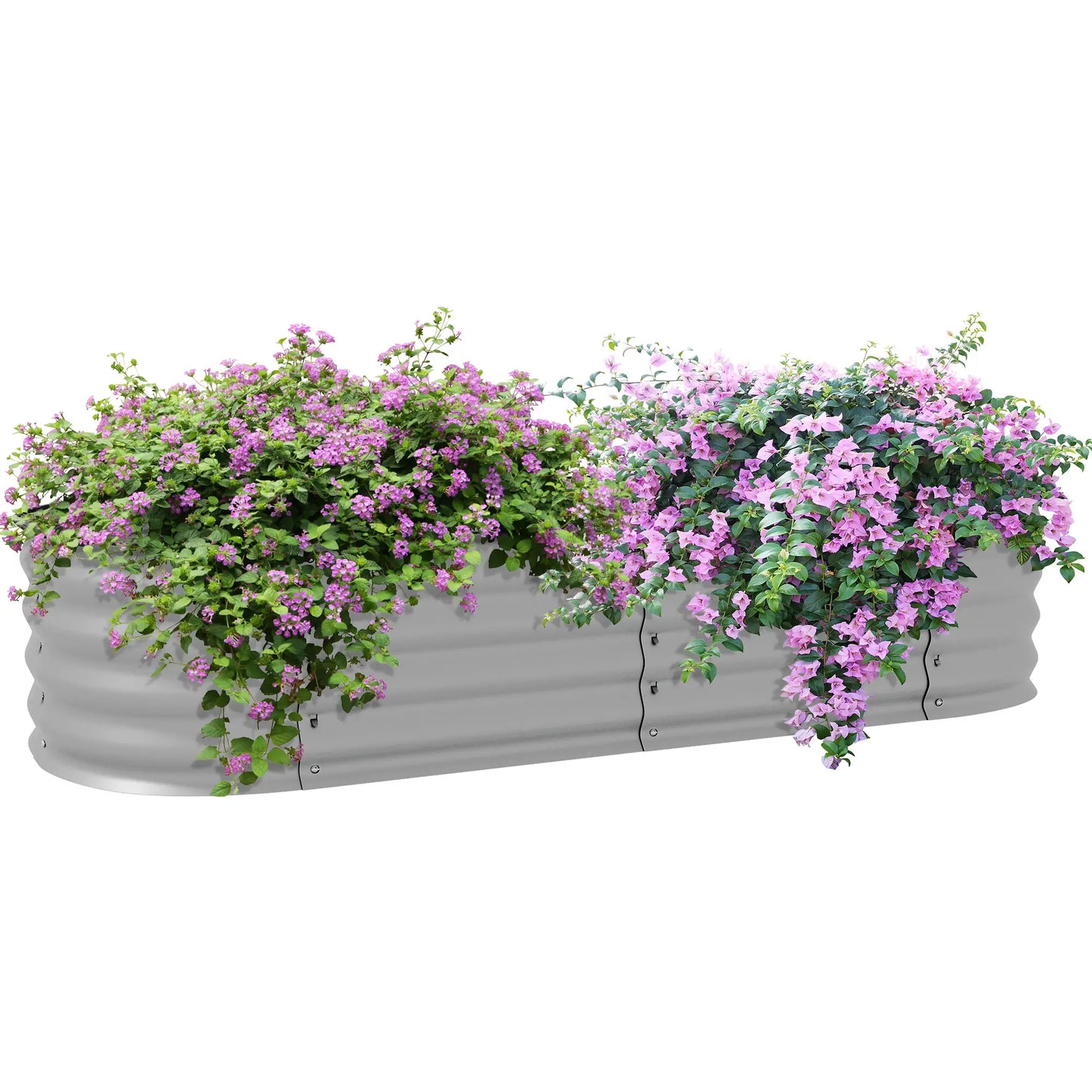 4.9 x 2 x 1ft Galvanized Raised Garden Bed, Metal Planter Box, Silver Galvanized Planter Boxes at Gallery Canada