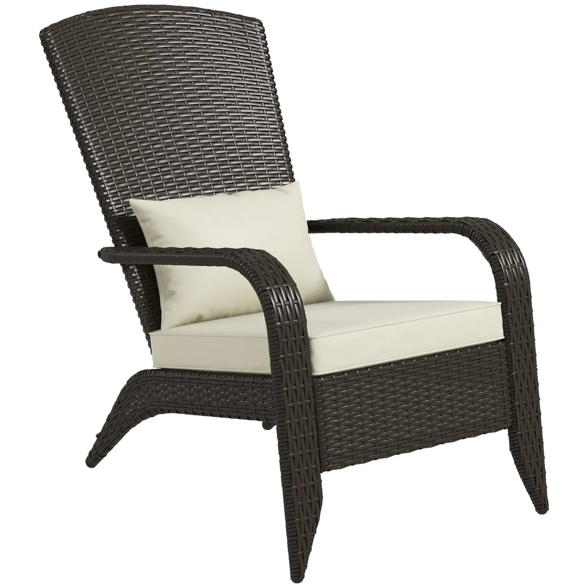 Patio Wicker Adirondack Chair With Cushions, Khaki Patio Chairs at Gallery Canada