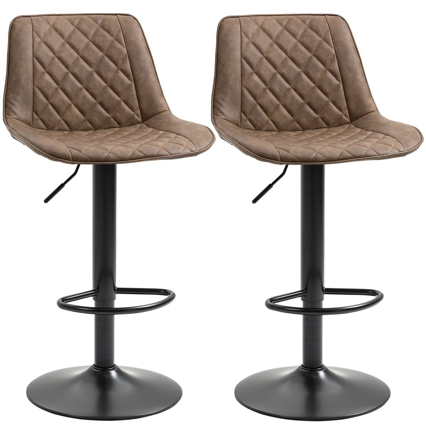 Swivel Counter Height Barstools Set of 2, Adjustable, Dark Brown Bar Stools at Gallery Canada