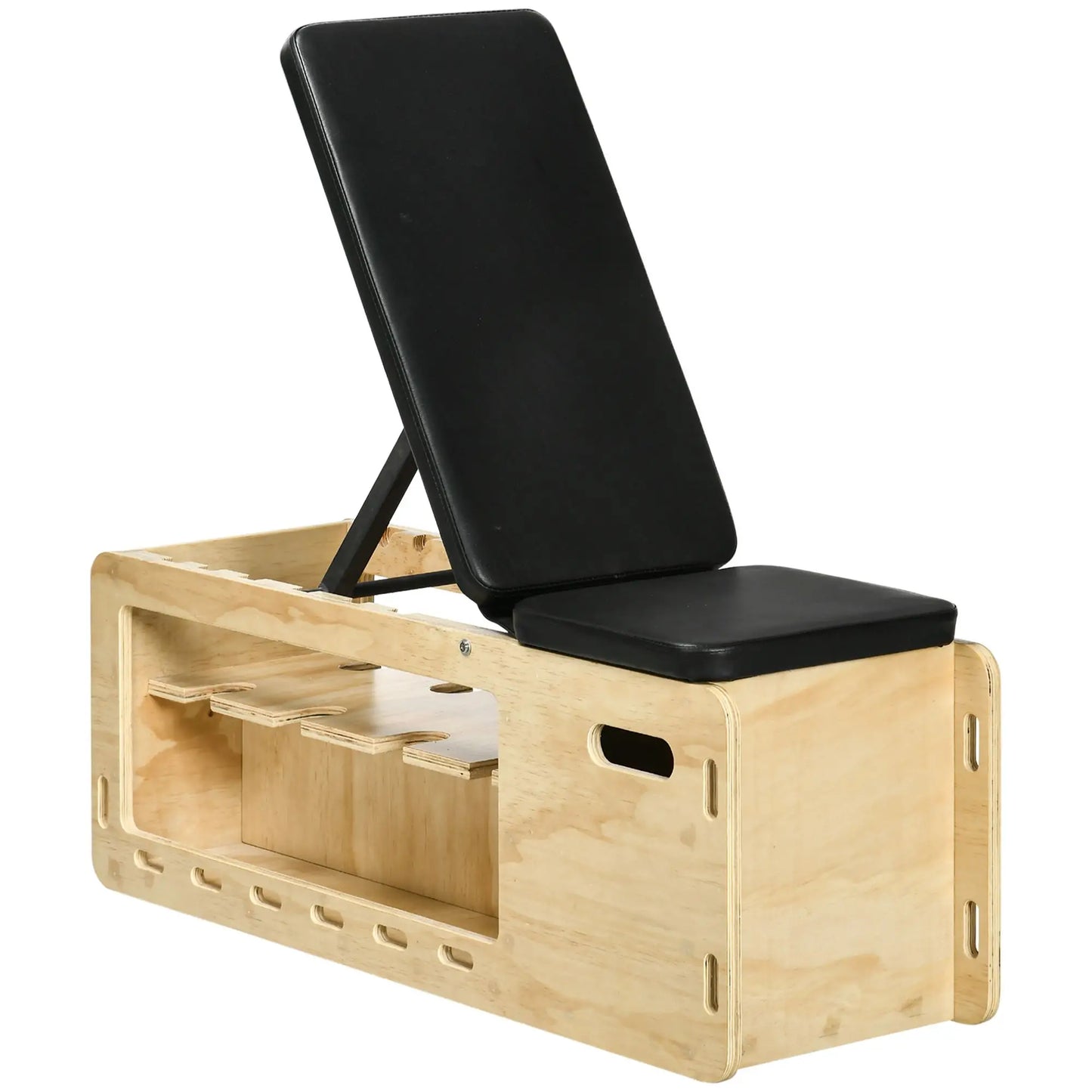 Adjustable Incline Wooden Workout Bench, Dumbbell Rack, Resistance Bands Weight Benches at Gallery Canada