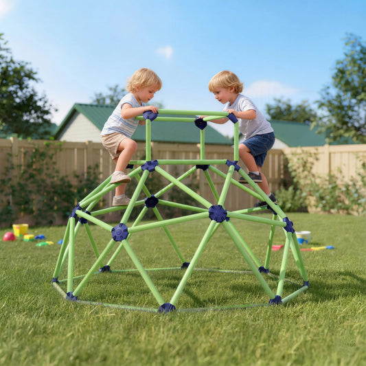 6FT Green Geometric Dome Climber, Indoor Outdoor Jungle Gym, Green Gym Sets & Swings Green, Purple at Gallery Canada