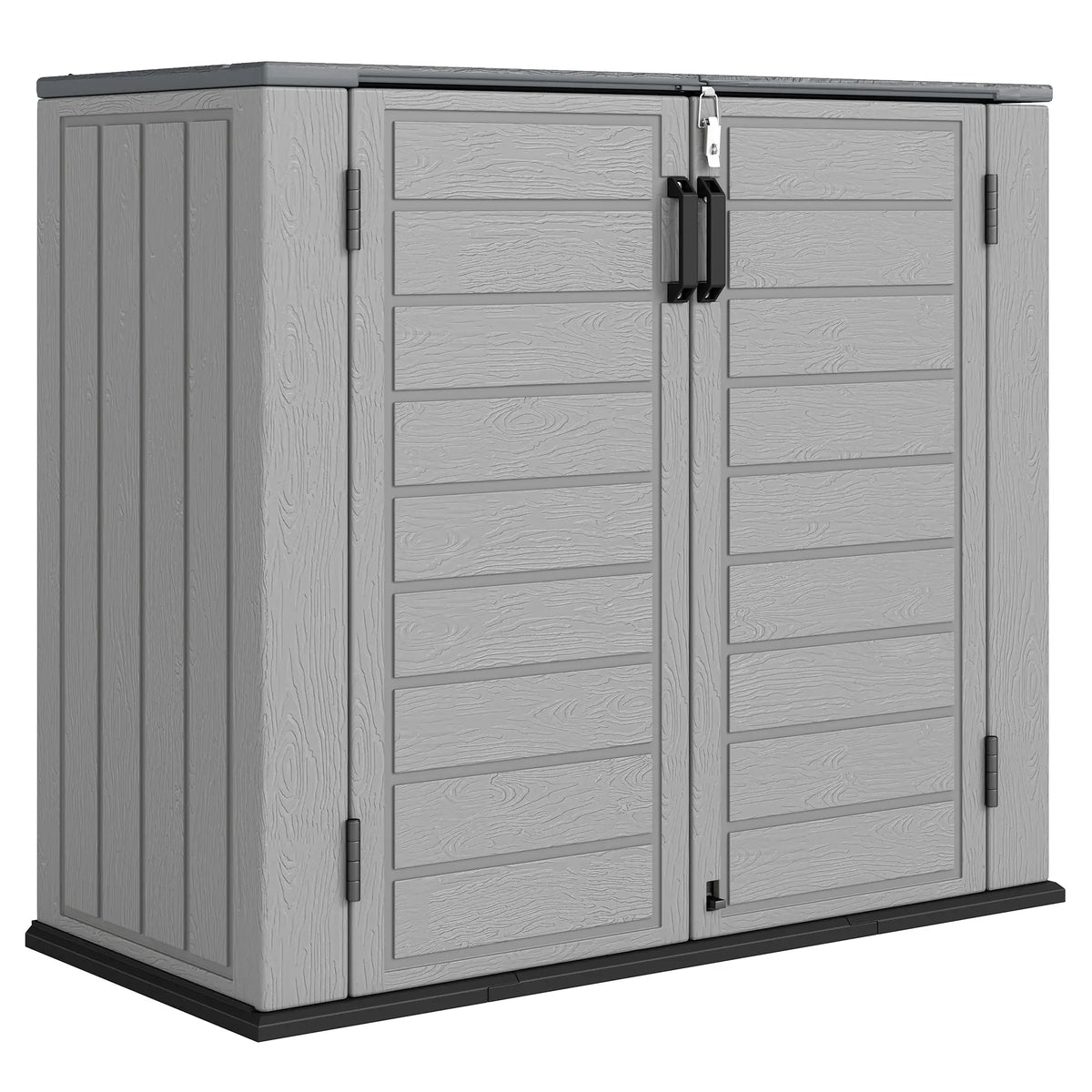 33 Cu.ft Plastic Outdoor Storage Shed, Lockable Doors, Light Grey Outdoor Storage Cabinet at Gallery Canada