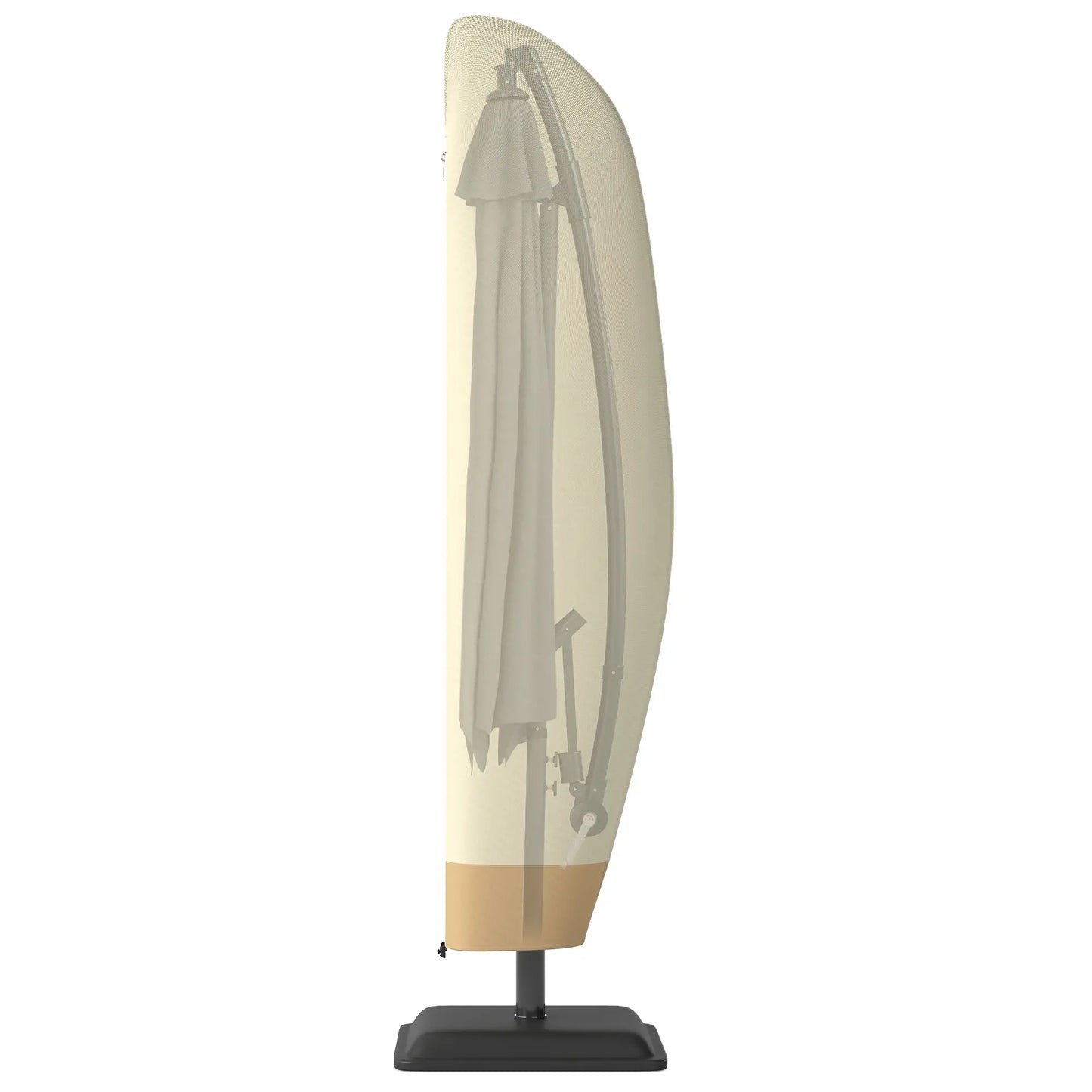 87-Inch Patio Umbrella Cover, 10ft to 13ft, Coffee and Beige Umbrella Covers at Gallery Canada