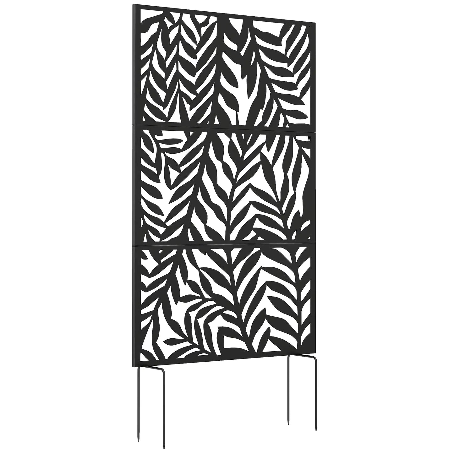 Metal Outdoor Privacy Screen, 72" x 38", Black Side Awnings at Gallery Canada