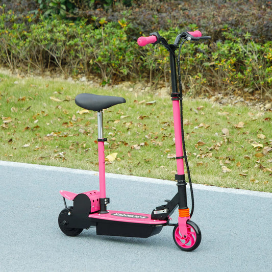 Foldable Electric Scooter for Kids, Seat, 2 Heights, 6km Range, 12km/h, Pink Scooters Pink at Gallery Canada