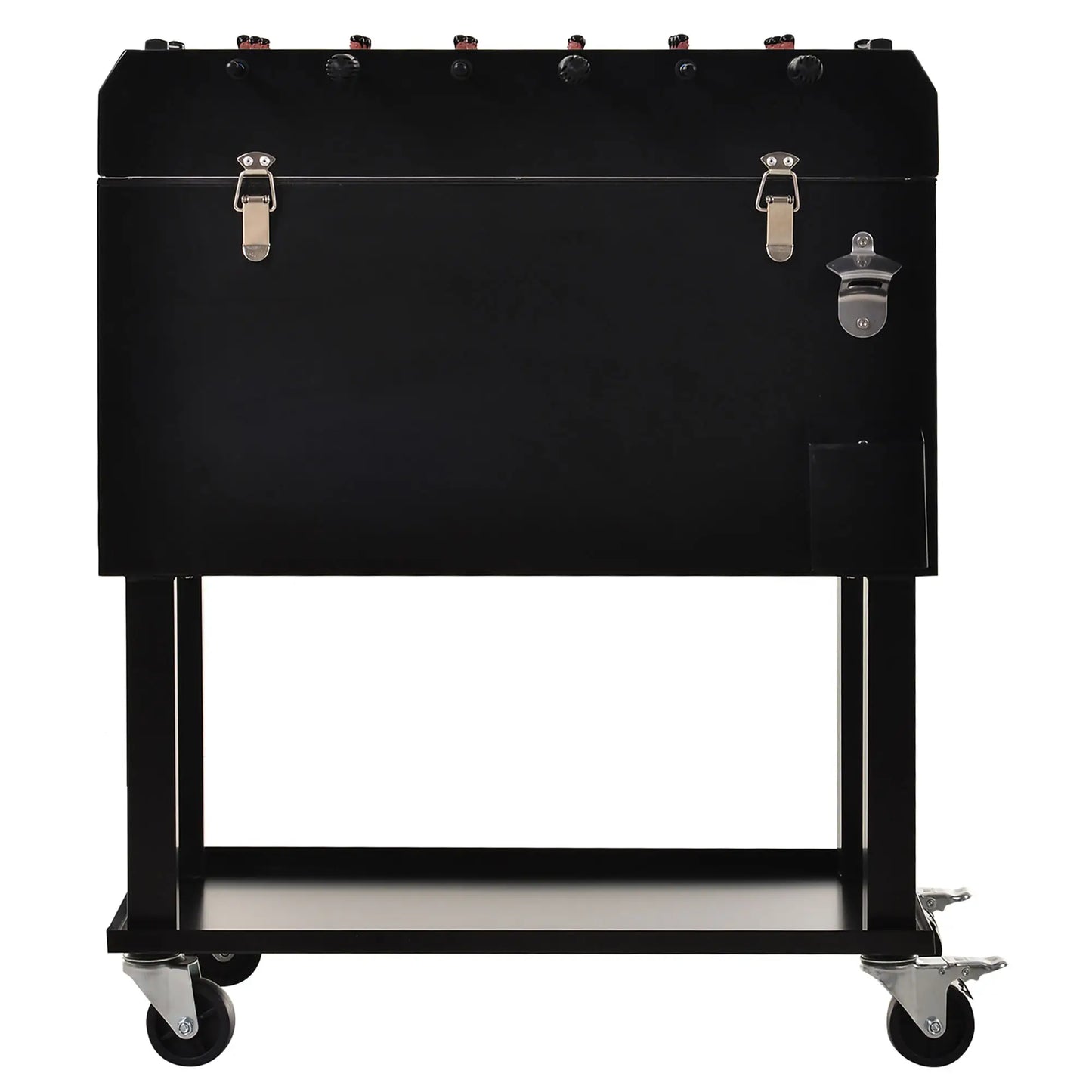 68QT Portable Cooler with Foosball Table Top, Wheels, Tray Shelf, Black Cooler Boxes at Gallery Canada